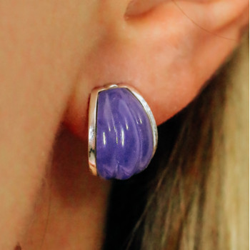 Sky Jewelry Серебряные серьги с агатом  Лето