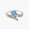 Sky Jewelry Серебряное кольцо с топазом и фианитами