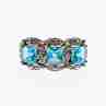 Sky Jewelry Серебряное кольцо с топазами  Настроение
