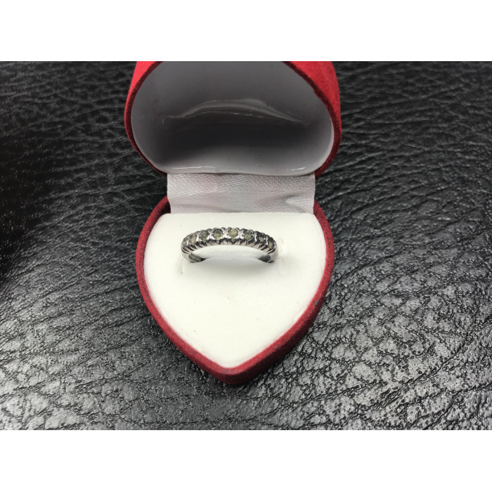 Sky Jewelry Серебряное кольцо с зелеными фианитами