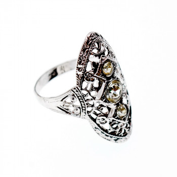 Sky Jewelry Серебряное кольцо с камнями турмалин