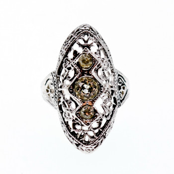 Sky Jewelry Серебряное кольцо с камнями турмалин