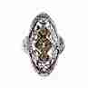 Sky Jewelry Серебряное кольцо с камнями турмалин