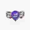 Sky Jewelry Серебряное кольцо с разноцветными турмалинами