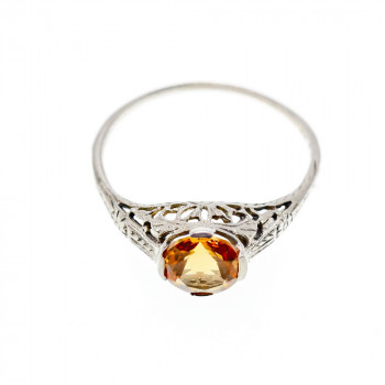 Sky Jewelry Серебряное кольцо с гелиодором