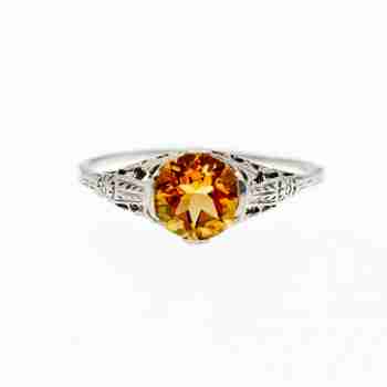 Sky Jewelry Серебряное кольцо с гелиодором