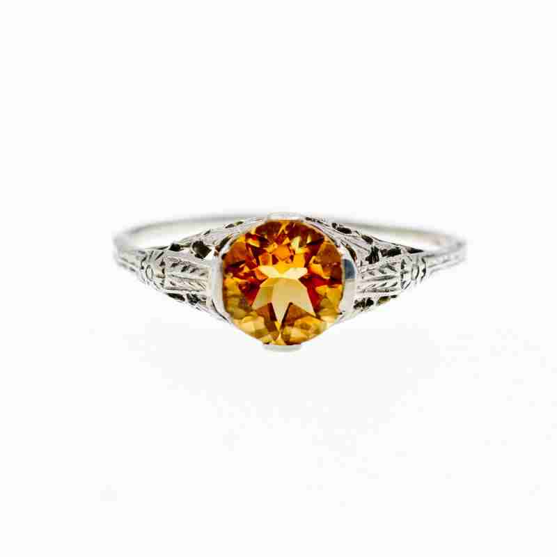 Sky Jewelry Серебряное кольцо с гелиодором