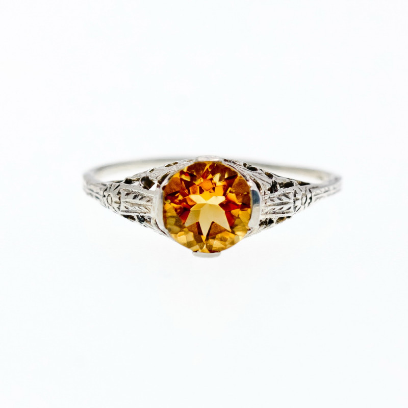 Sky Jewelry Серебряное кольцо с гелиодором