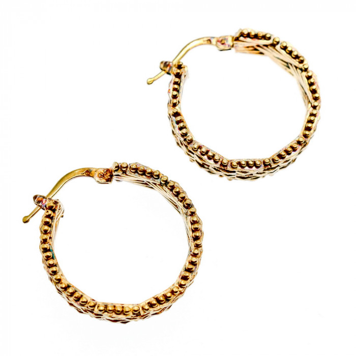 Sky Jewelry Серебряные серьги в позолоте  Обаяние