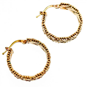 Sky Jewelry Серебряные серьги в позолоте  Обаяние