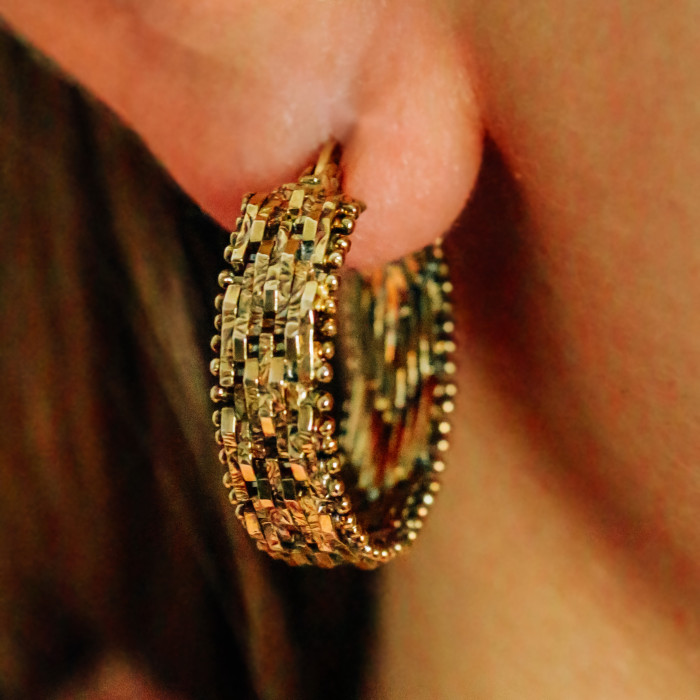 Sky Jewelry Серебряные серьги в позолоте  Обаяние