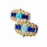 Sky Jewelry Серебряные серьги с камнями ларимар и содалит