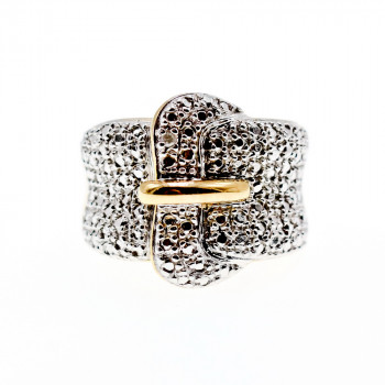 Sky Jewelry Серебряное кольцо в позолоте  Ремешок