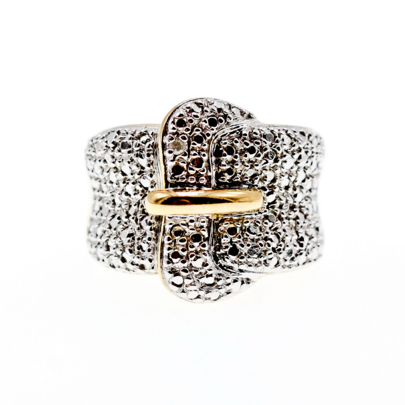 Sky Jewelry Серебряное кольцо в позолоте  Ремешок