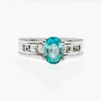 Sky Jewelry Серебряное кольцо с топазом и гошенитом