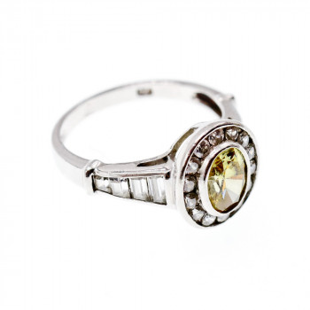 Sky Jewelry Серебряное кольцо с фианитами  Радость