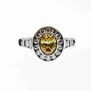 Sky Jewelry Серебряное кольцо с фианитами  Радость