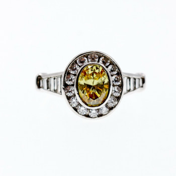 Sky Jewelry Серебряное кольцо с фианитами  Радость