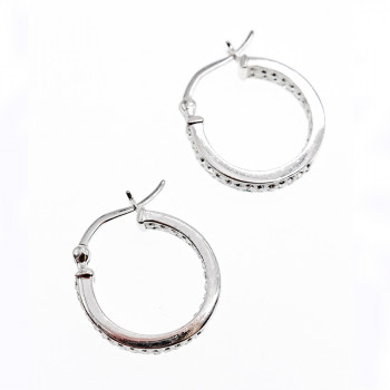 Sky Jewelry Серебряные серьги с фианитами  Блеск