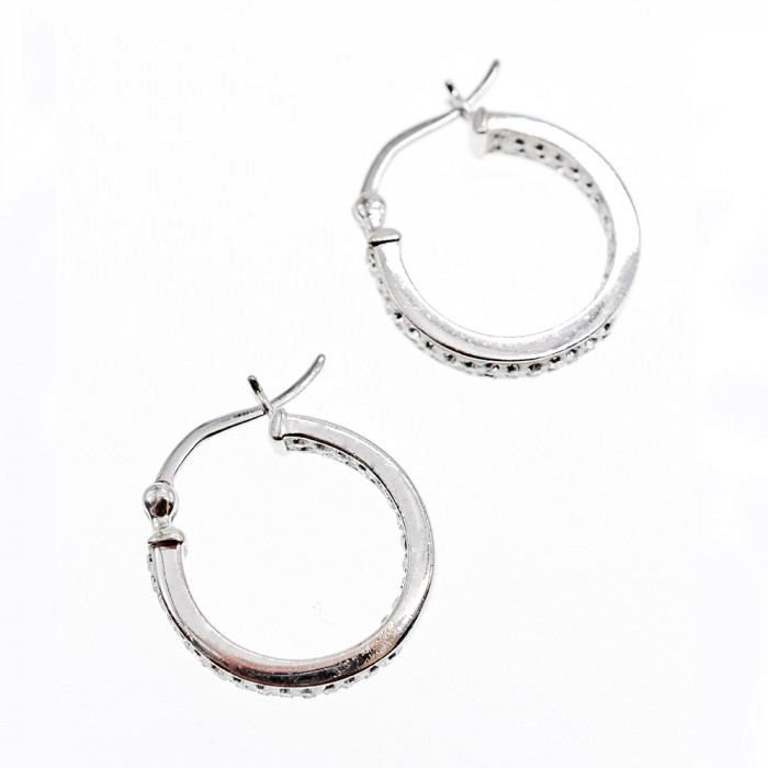 Sky Jewelry Серебряные серьги с фианитами  Блеск