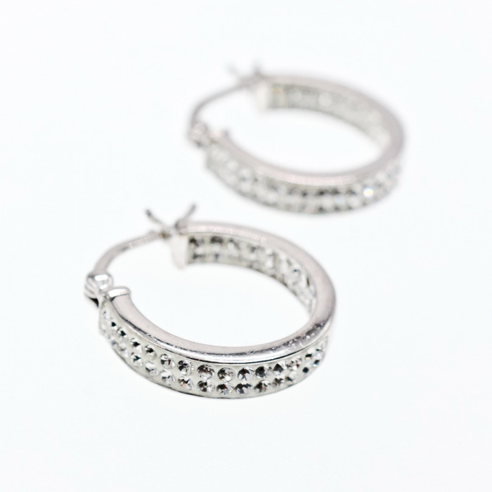 Sky Jewelry Серебряные серьги с фианитами  Блеск