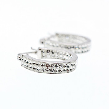 Sky Jewelry Серебряные серьги с фианитами  Блеск