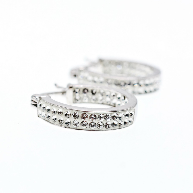 Sky Jewelry Серебряные серьги с фианитами  Блеск