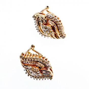 Sky Jewelry Серебряные серьги клипсы с белым топазом