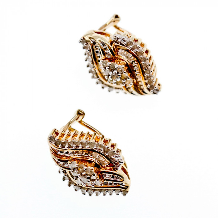 Sky Jewelry Серебряные серьги клипсы с белым топазом