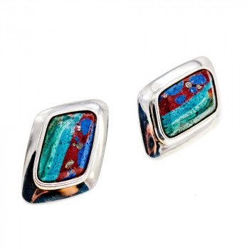 Sky Jewelry Серебряные серьги с яшмой  Уникальность