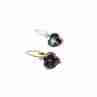 Sky Jewelry Золотые серьги с александритом и бриллиантом   Сердце