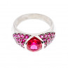 Sky Jewelry Серебряное кольцо с рубинами  Мечта