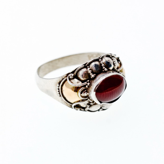 Sky Jewelry Винтажное серебряное кольцо с агатом