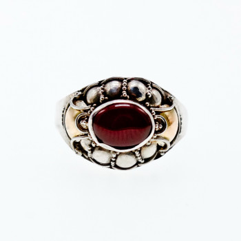 Sky Jewelry Винтажное серебряное кольцо с агатом