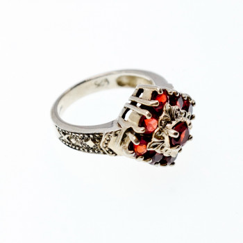 Sky Jewelry Серебряное кольцо с камнями спессартин