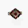 Sky Jewelry Серебряное кольцо с камнями спессартин