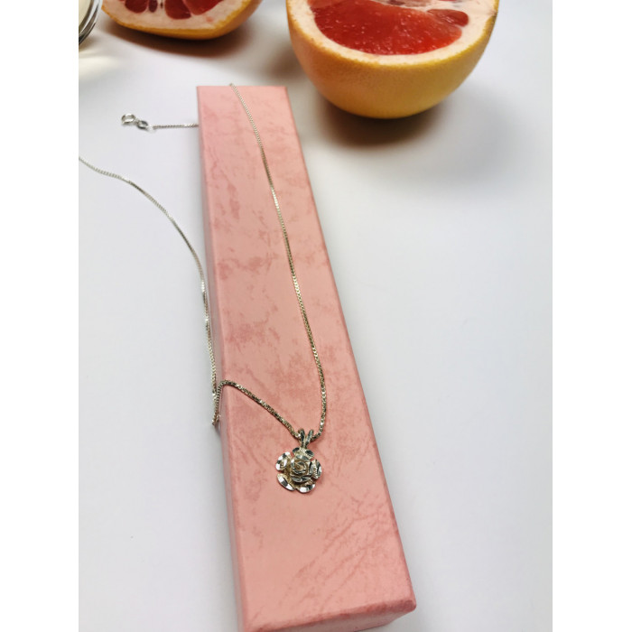 Sky Jewelry Серебряная цепочка с кулоном -цветок