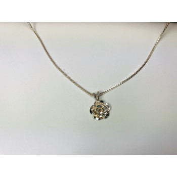 Sky Jewelry Серебряная цепочка с кулоном -цветок