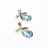 Sky Jewelry Серебряные серьги с топазом   Капля