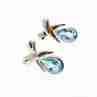 Sky Jewelry Серебряные серьги с топазом   Капля