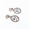 Sky Jewelry Серебряные серьги с фианитами