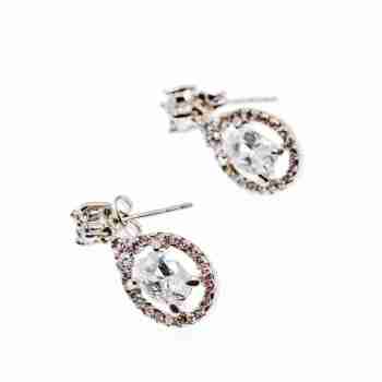 Sky Jewelry Серебряные серьги с фианитами