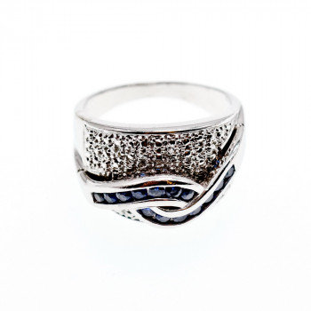 Sky Jewelry Серебряное кольцо с сапфирами