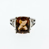 Sky Jewelry Серебряное кольцо с коричневым дымчатым кварцем