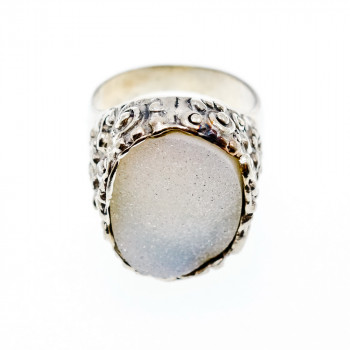 Sky Jewelry Серебряное кольцо  друза кварца