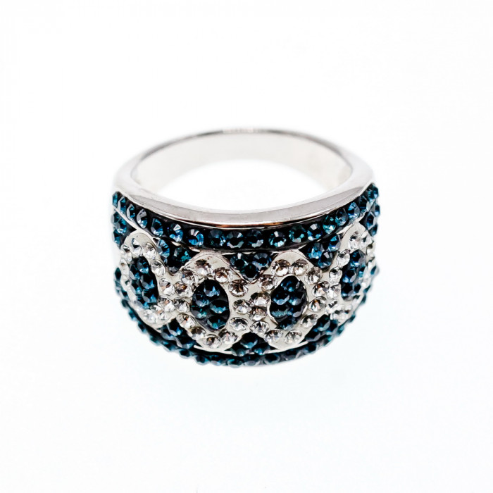 Sky Jewelry Серебряное кольцо с фианитами  Радость