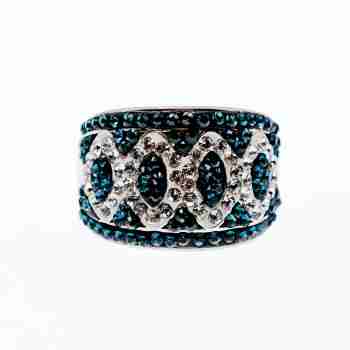 Sky Jewelry Серебряное кольцо с фианитами  Радость