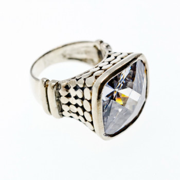 Sky Jewelry Серебряное кольцо с фианитом