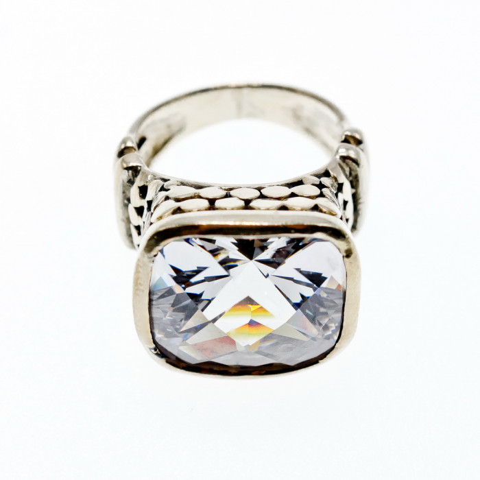 Sky Jewelry Серебряное кольцо с фианитом