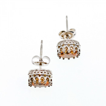 Sky Jewelry Серебряные серьги с цитрином